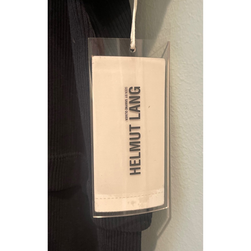 HELMUT LANG Black Multi Layer Rib Knit‎ Cotton Dress XS - Picture 4 of 6